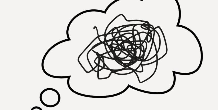 Prat bubbla med svarta korsade sträck i